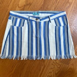 Letarte Maui striped micro mini skirt. Size M